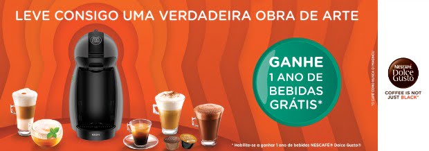 Nescafé Dolce Gusto vai oferecer um ano de bebidas grátis