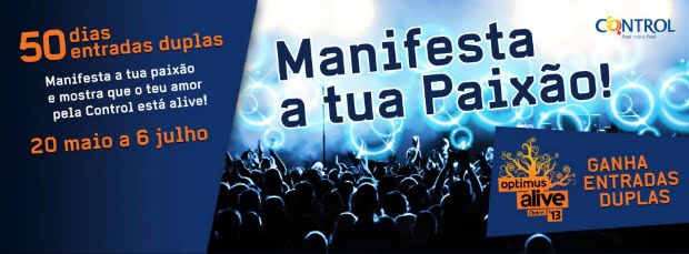 Control oferece bilhetes para o Optimus Alive