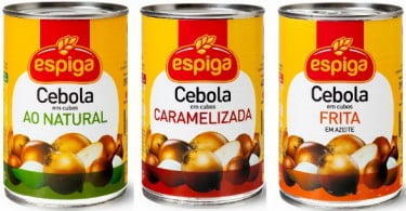 Espiga lança gama de cebolas em lata