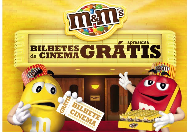 M&Ms troca embalagens por bilhetes de cinema