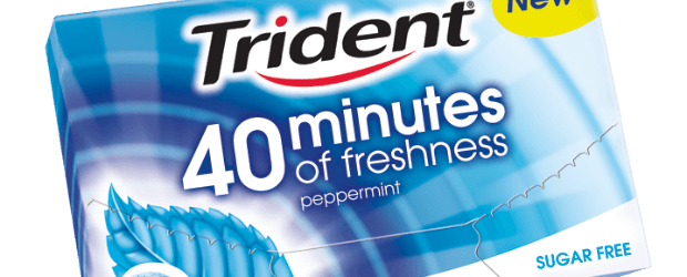 Trident lança pastilhas que se mantêm frescas por 40 minutos
