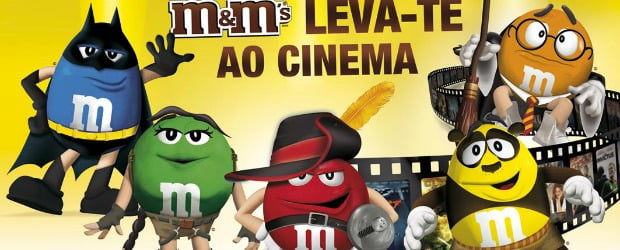 M&Ms transformam-se em bilhetes de cinema