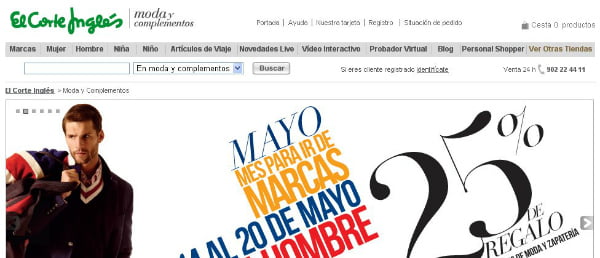 El Corte Inglés é líder no comércio eletrónico espanhol