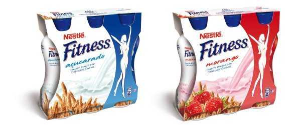 Fitness agora em iogurte líquido com cereais