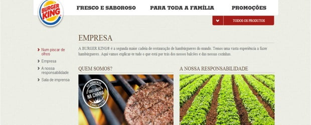 Burger King lança site e app gratuita em português