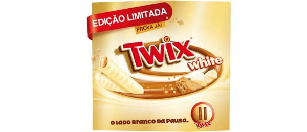 Twix com chocolate branco