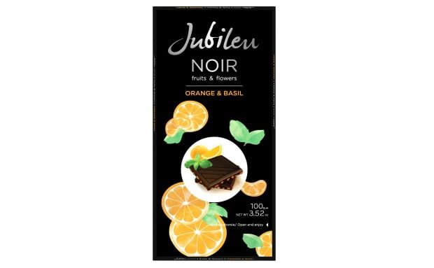 Jubileu lança tablete de chocolate negro com laranja e manjericão