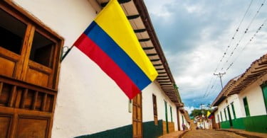Colômbia rua bandeira
