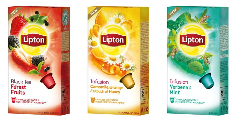 cápsulas de chá Lipton