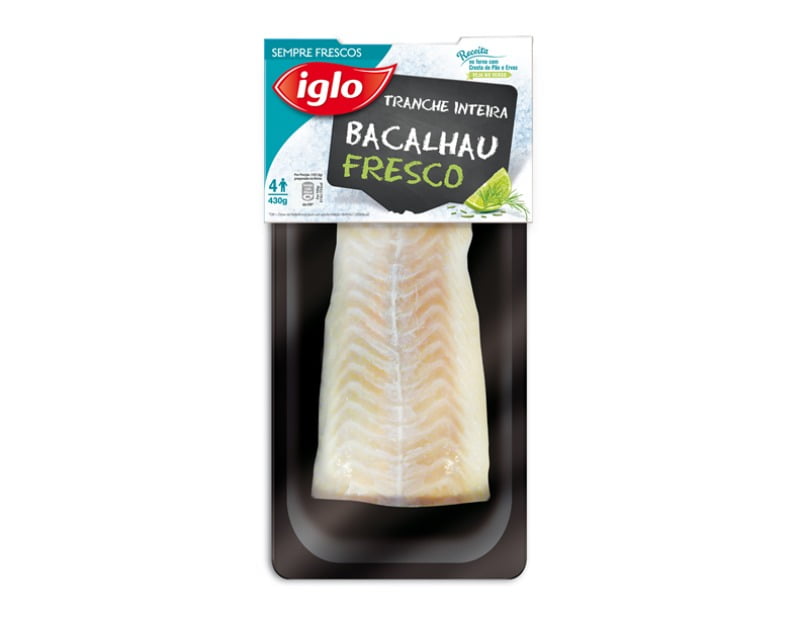 Tranche Inteira de Bacalhau Fresco Iglo Distribuição Hoje