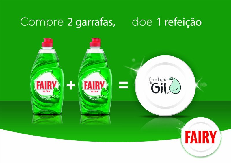 Fairy vai doar refeições às crianças da Fundação do Gil