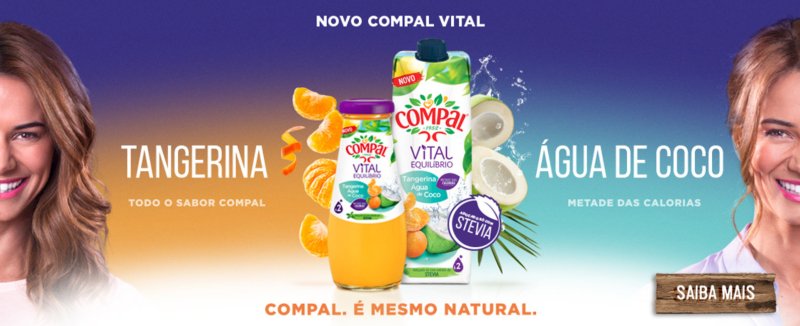 Compal lança néctar de Tangerina e Água de Coco