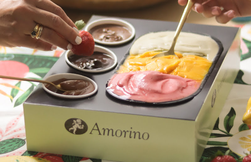 Gelados da Amorino já são entregues pela Uber Eats e pela Glovo
