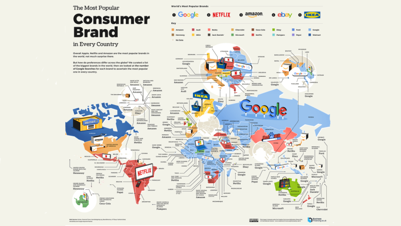 Most Popular Consumer Brand in Every Country World  e