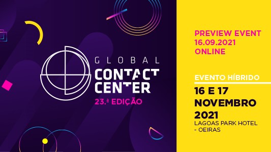 A edição deste ano do Global Contact Center vai ocorrer nos dias 16 e 17 de novembro, em formato híbrido, no Lagoas Park Hotel, em Oeiras.