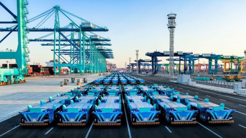 Porto de Tianjin torna-se inteligente e sem carbono