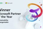 A Schneider Electric foi reconhecida pela Microsoft com o prémio Parceiro “Sustainability Changemaker” do ano 2021, devido ao EcoStruxure.