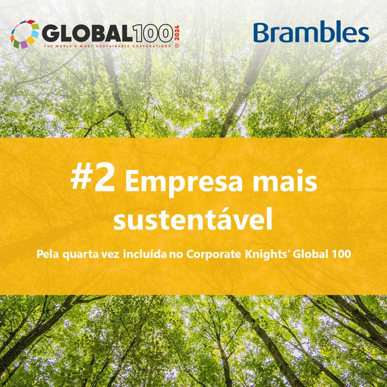 Brambles distinguida como 2ª empresa mais sustentável do mundo pela Corporate Knights 