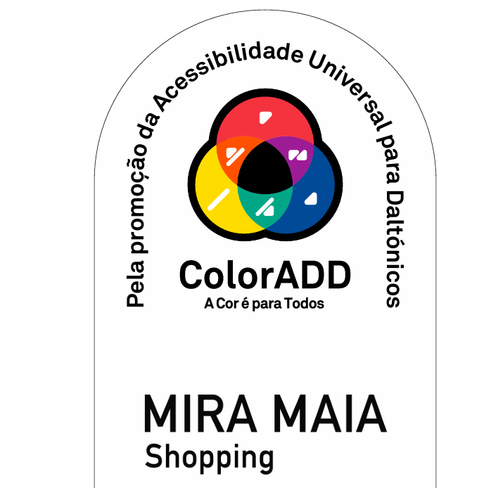 Mira Maia Shopping implementa código de cores para daltónicos