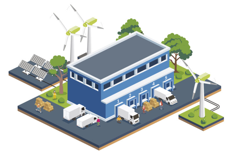 Entrepostos ecoeficientes ganham peso na logística com energia renovável, digitalização e IoT